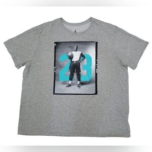 Jordan 23 Photo T Shirt Men's 3XL Short Sleeve Gray